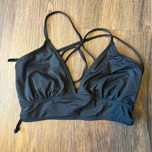Athleta Black Strappy Swim Top